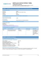 Hertalan contactspray 750 ML - SDS